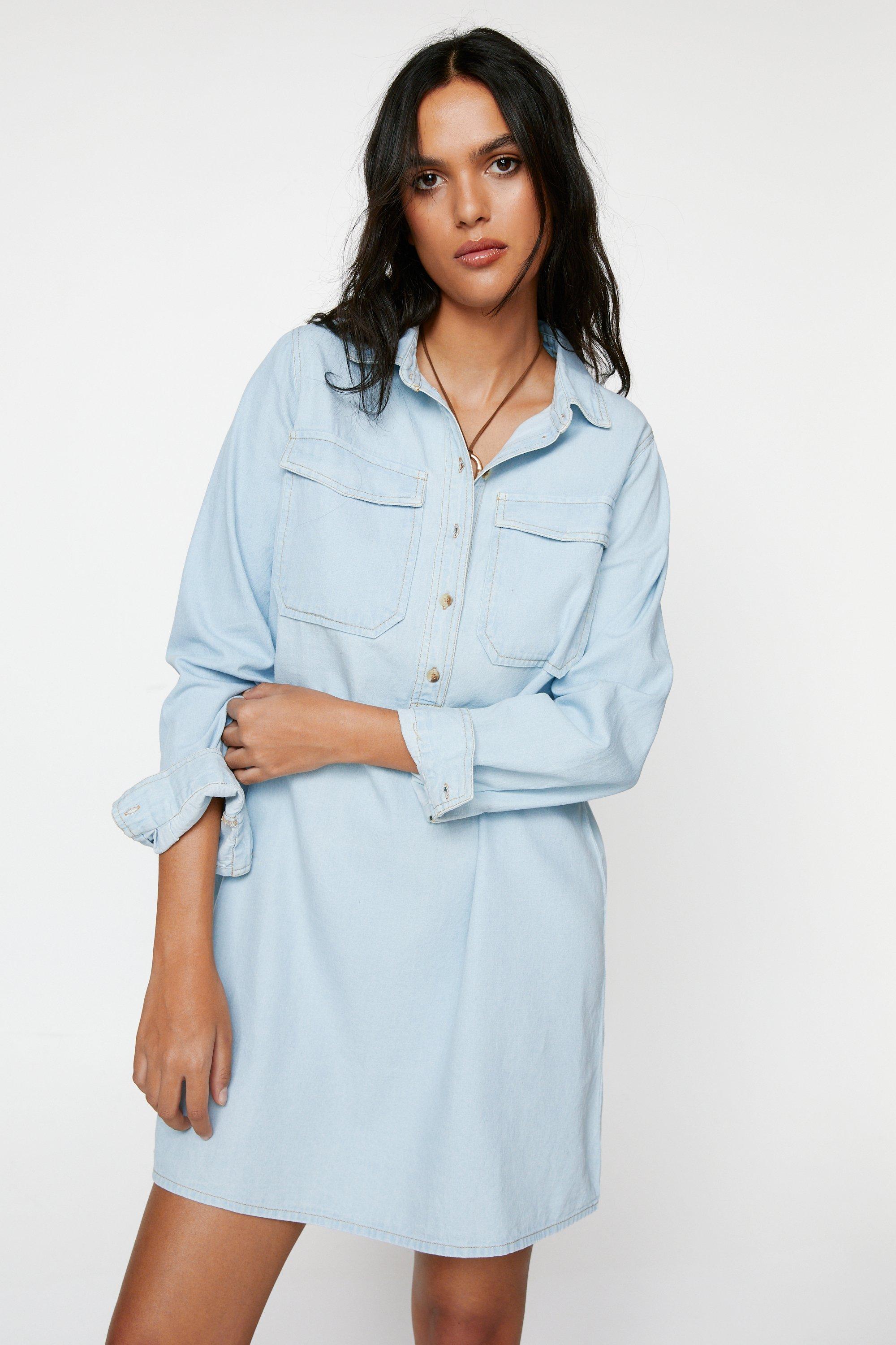 Chambray cheap shirt dress